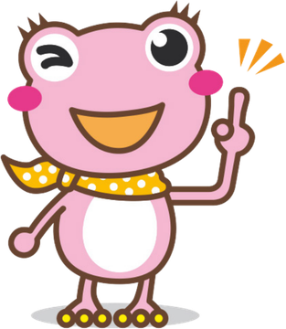 STEP1 ピンクカエル（ウィンク＆指差し）